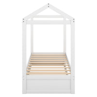 White Cottage Bunk Bed with Trundle - Stylish Wooden Bunk Bed for Kids' Bedroom- USA