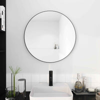 24'  Large Round Black Circular Mirror