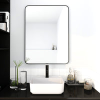 24x32 Inch Decorative Wall Mirror with Black Aluminum Frame USA