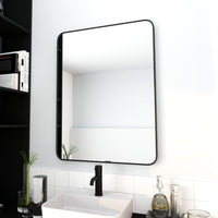 24x32 Inch Decorative Wall Mirror with Black Aluminum Frame USA