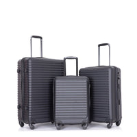 3-Piece Durable Luggage Set In Stylish Charcoal Gray USA