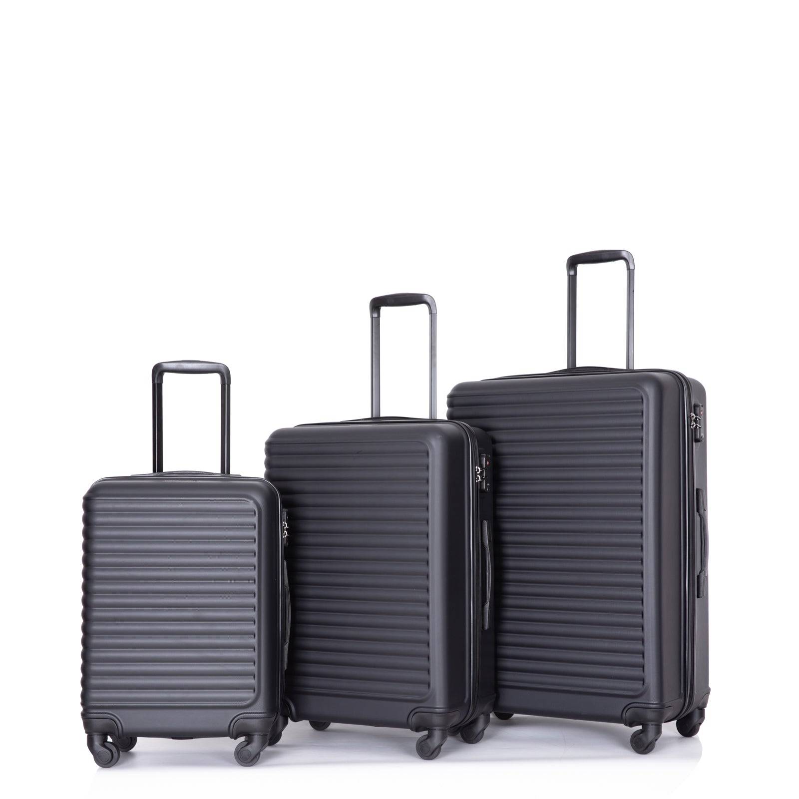 3-Piece Durable Luggage Set In Stylish Charcoal Gray USA