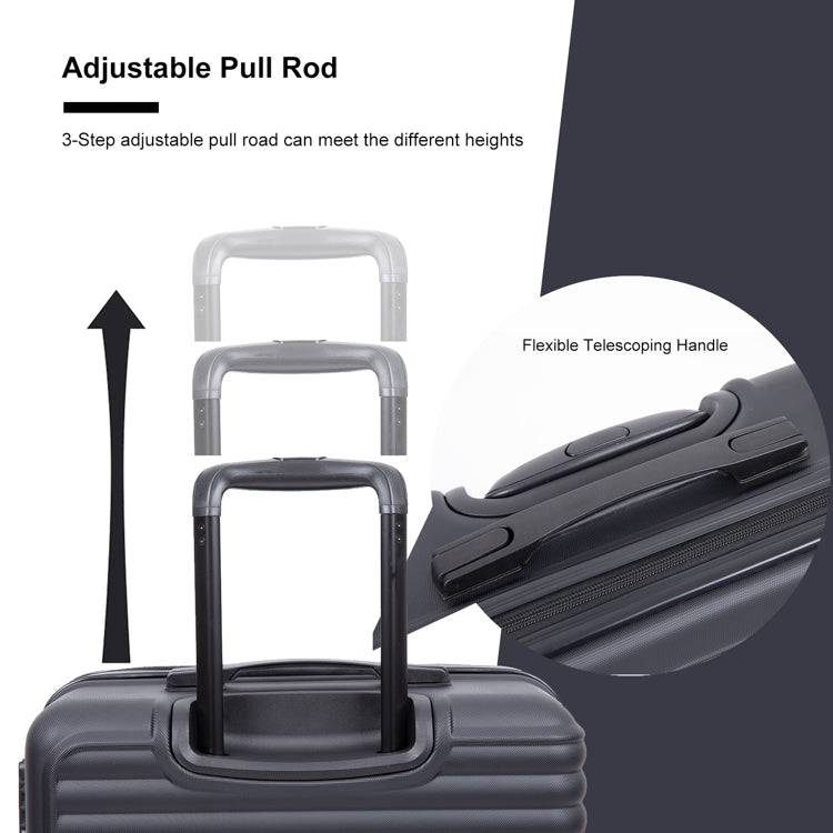 3-Piece Durable Luggage Set In Stylish Charcoal Gray USA