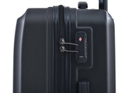 3-Piece Expandable Suitcase Set with TSA Locks - Black Hardside Luggage Travel Bags USA