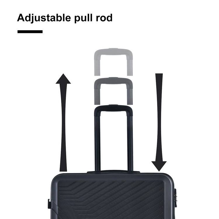 3-Piece Expandable Suitcase Set with TSA Locks - Black Hardside Luggage Travel Bags USA