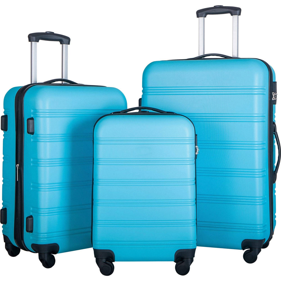 3-Piece Hardside Spinner Luggage Set in Vibrant Teal USA