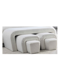 Furnistra 46" Modern Upholstered Nesting Benches - Set of 4