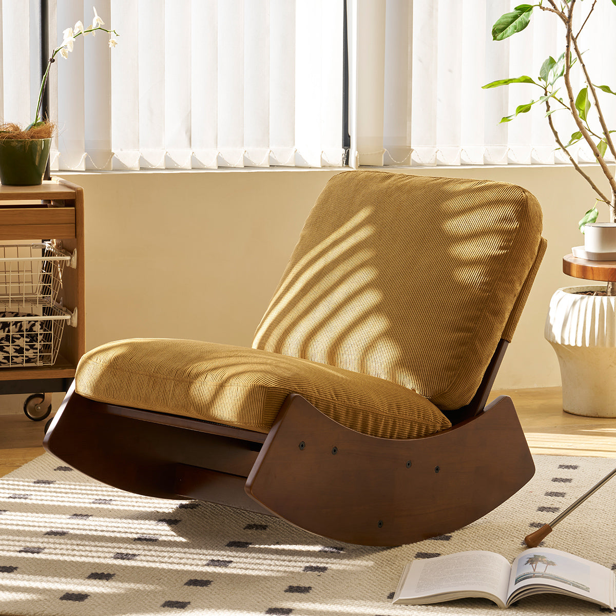 Elegant Ergonomic Rocking Chair, Luxury Lounge Accent Piece