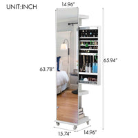 Furnistra 360° Rotating Mirrored Jewelry Cabinet