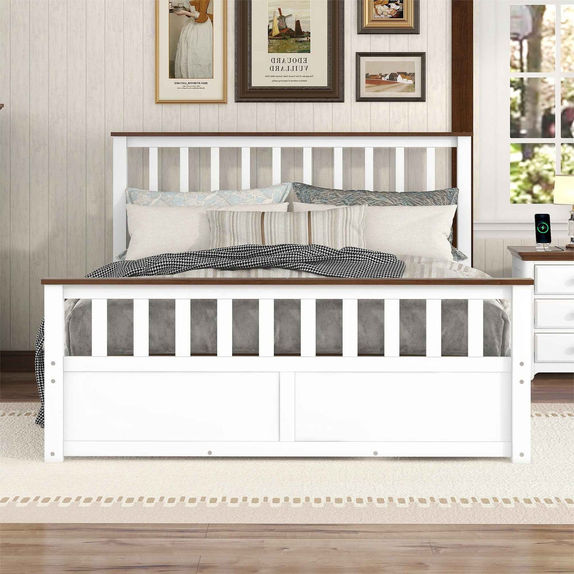 Classic Wood Twin Size Daybed with Trundle, White