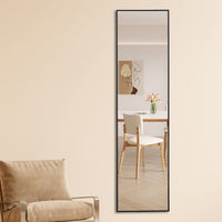 4th Generation Black Solid Wood Frame Full Length Decorative Mirror - 58 x 15 USA