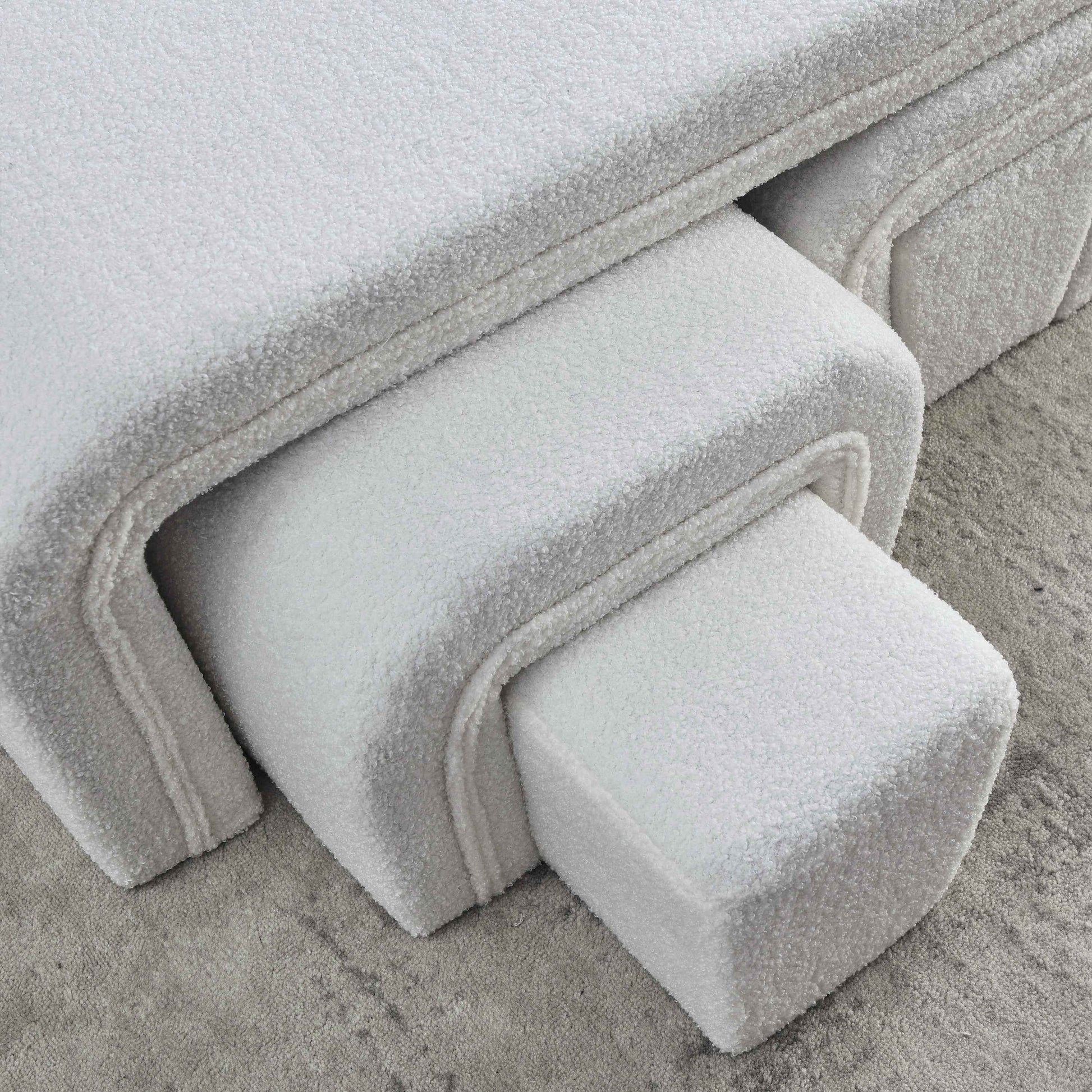 Furnistra 46" Modern Upholstered Nesting Benches - Set of 4