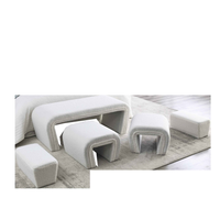 Furnistra 46" Modern Upholstered Nesting Benches - Set of 4