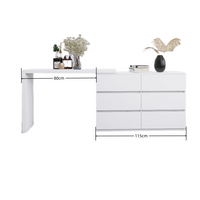 6-Drawer Chest of Drawers in White by Furnistra USA