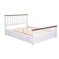 Classic Wood Twin Size Daybed with Trundle, White