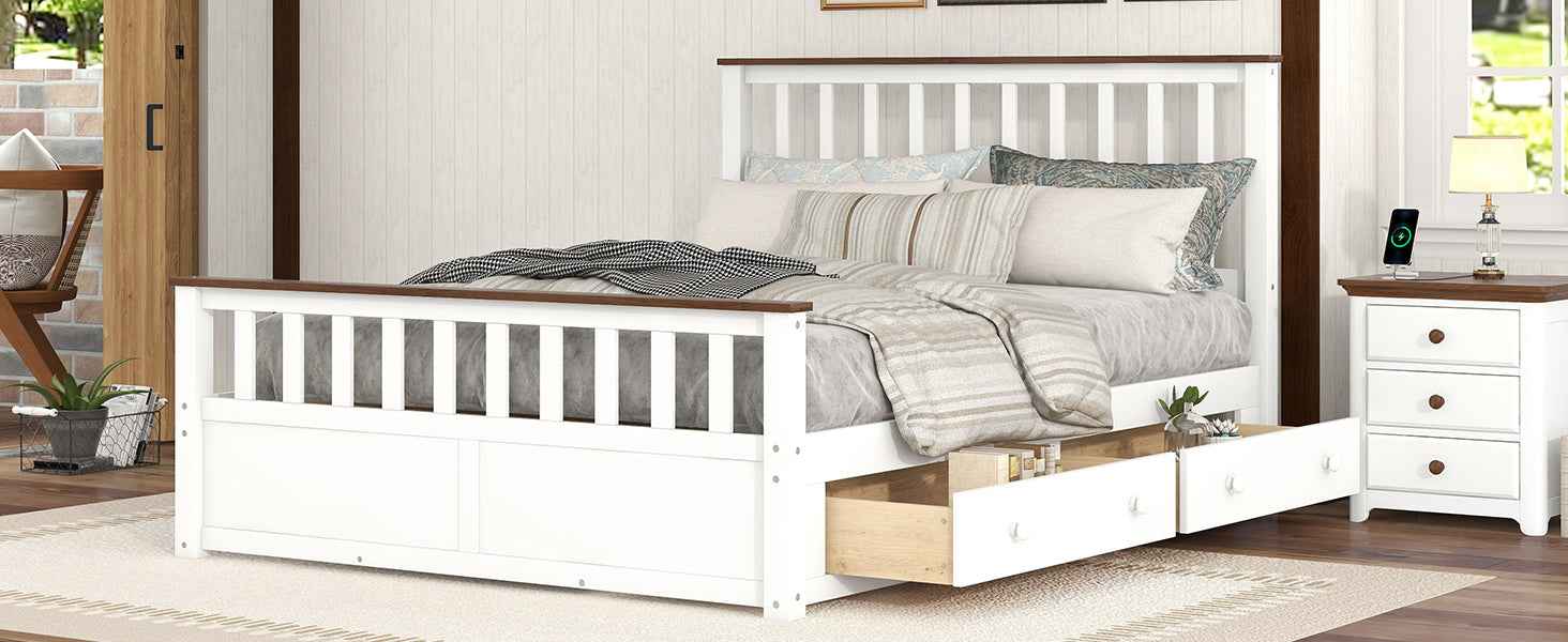 Classic Wood Twin Size Daybed with Trundle, White