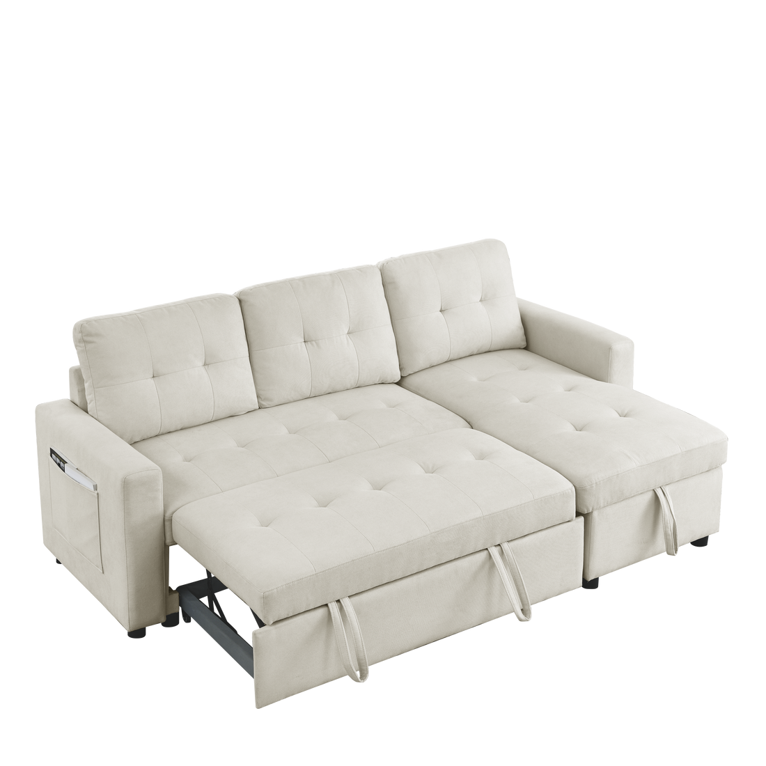 78.5 Convertible Sleeper Sectional Sofa with Storage Chaise USA