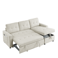 78.5 Convertible Sleeper Sectional Sofa with Storage Chaise USA