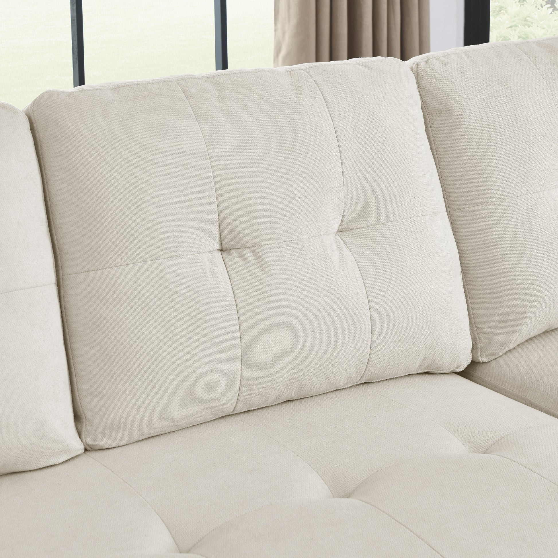 78.5 Convertible Sleeper Sectional Sofa with Storage Chaise USA