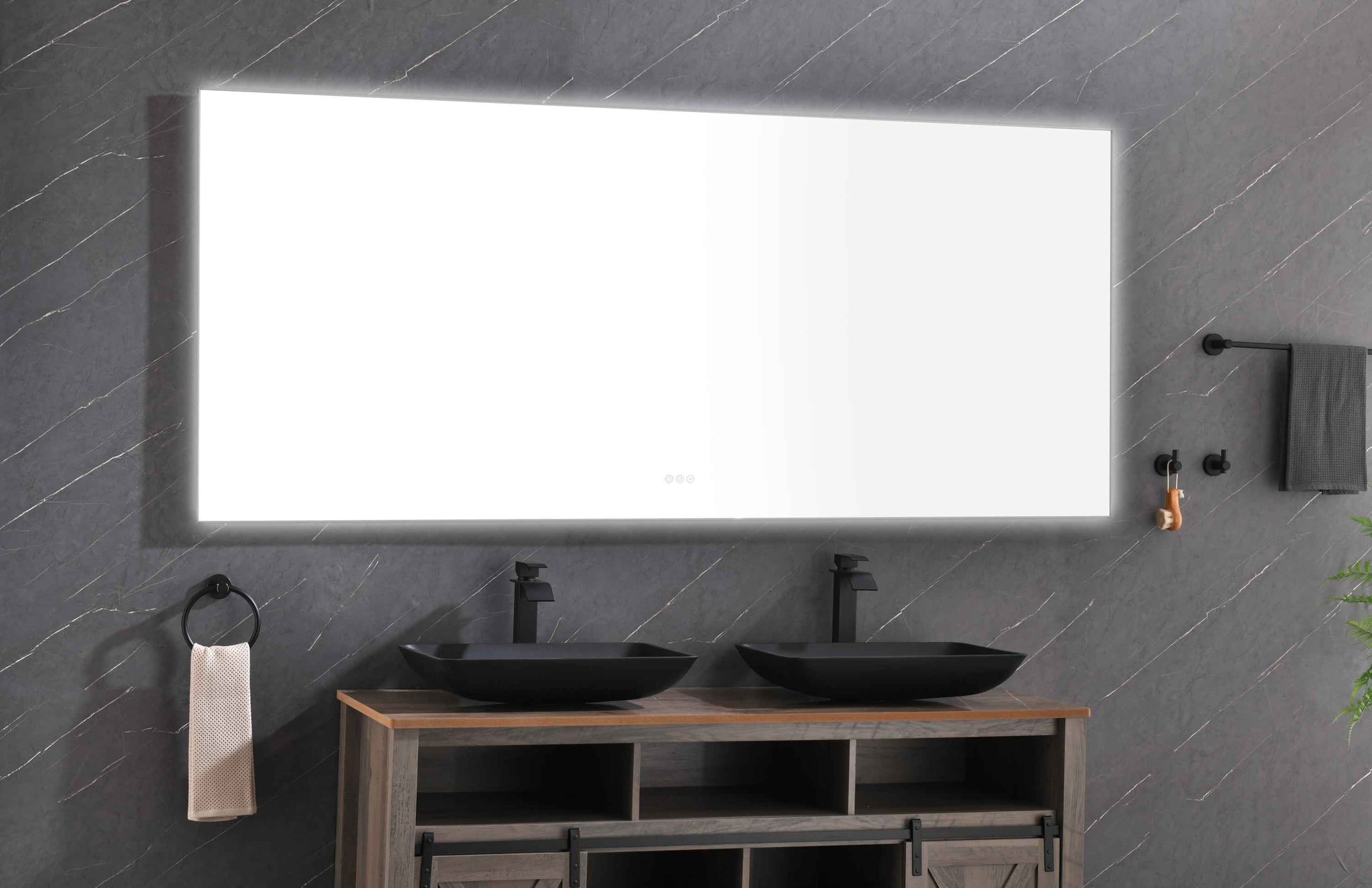 84x36 Inch LED Backlit Vanity Mirror - Wall Mount Anti-Fog Decorative Mirror with Memory Function USA