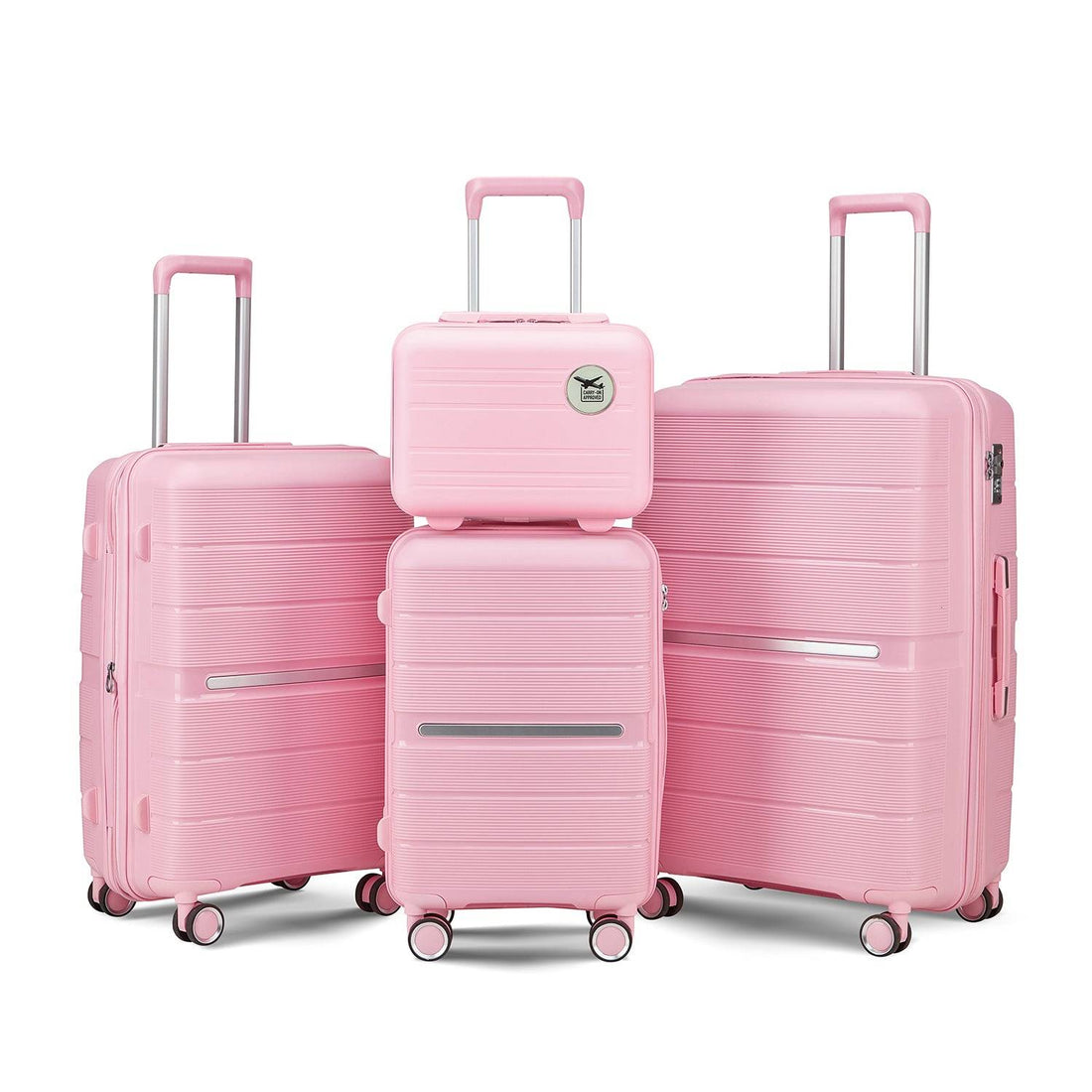 Furnistra Stylish Hardside Spinner Luggage Set - 4 Piece (14/20/24/28 Inch) in Premium Pink