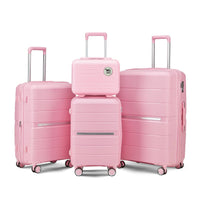 Furnistra Stylish Hardside Spinner Luggage Set - 4 Piece (14/20/24/28 Inch) in Premium Pink