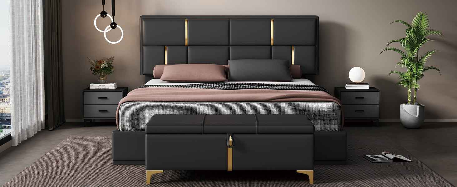 Elegant Storage Bed with Ottoman
Luxury Upholstered Queen Bed with Hidden Storage
Premium Queen Bed with Hydraulic Storage Base
Sophisticated Queen Bedroom Set with Storage Ottoman