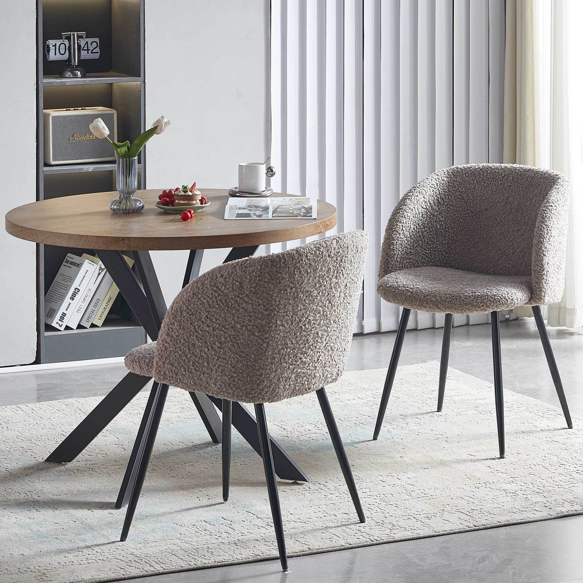 Adjustable Upholstered Dining Chairs with Armrests - Set of 2 USA