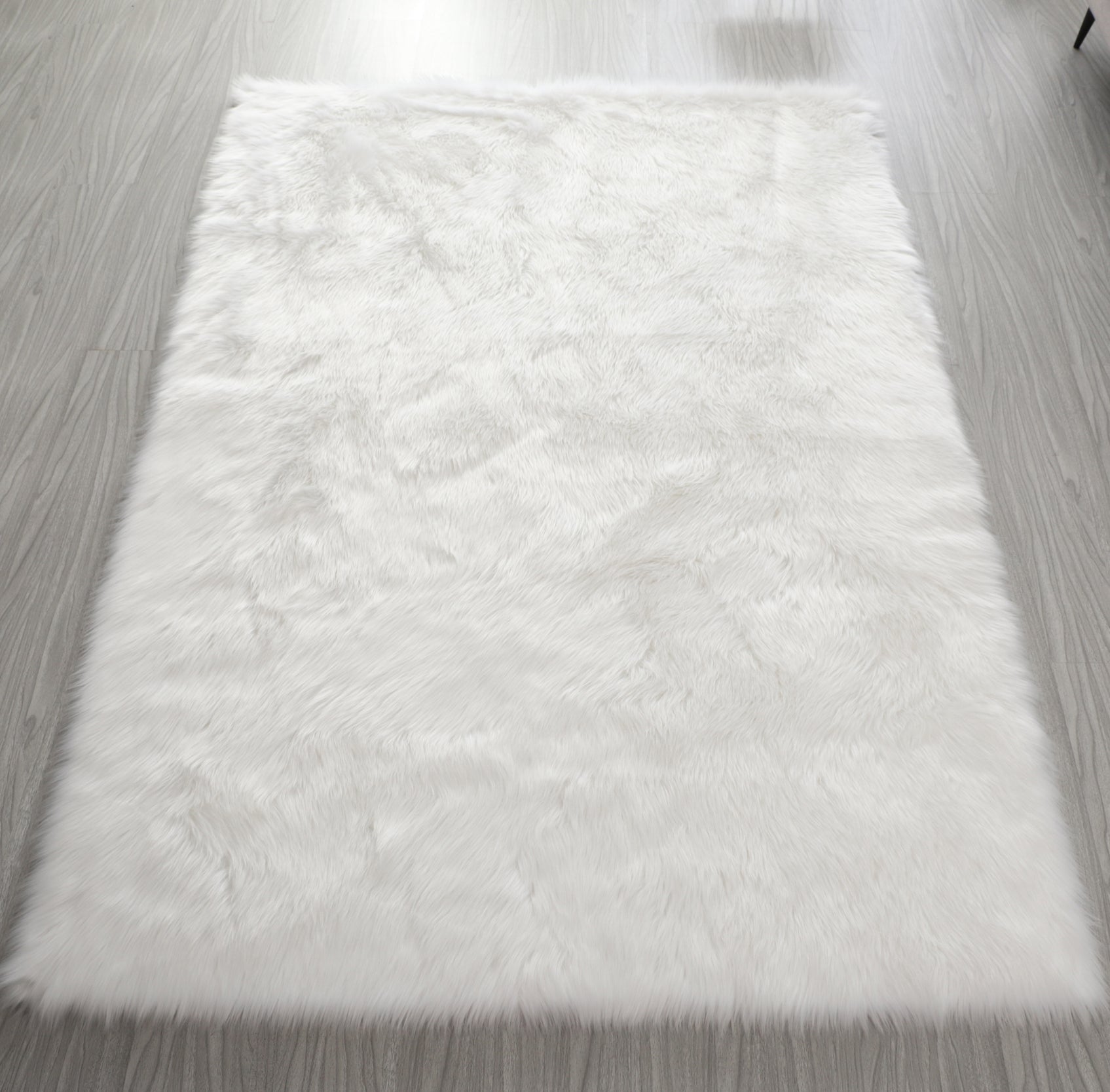 Affordable Fluffy Furnistra Faux Fur Area Rug USA