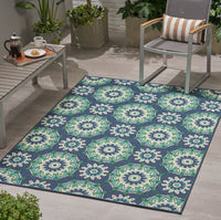 Affordable High-Quality Outdoor Patio Rug - Decorative Floral Design USA