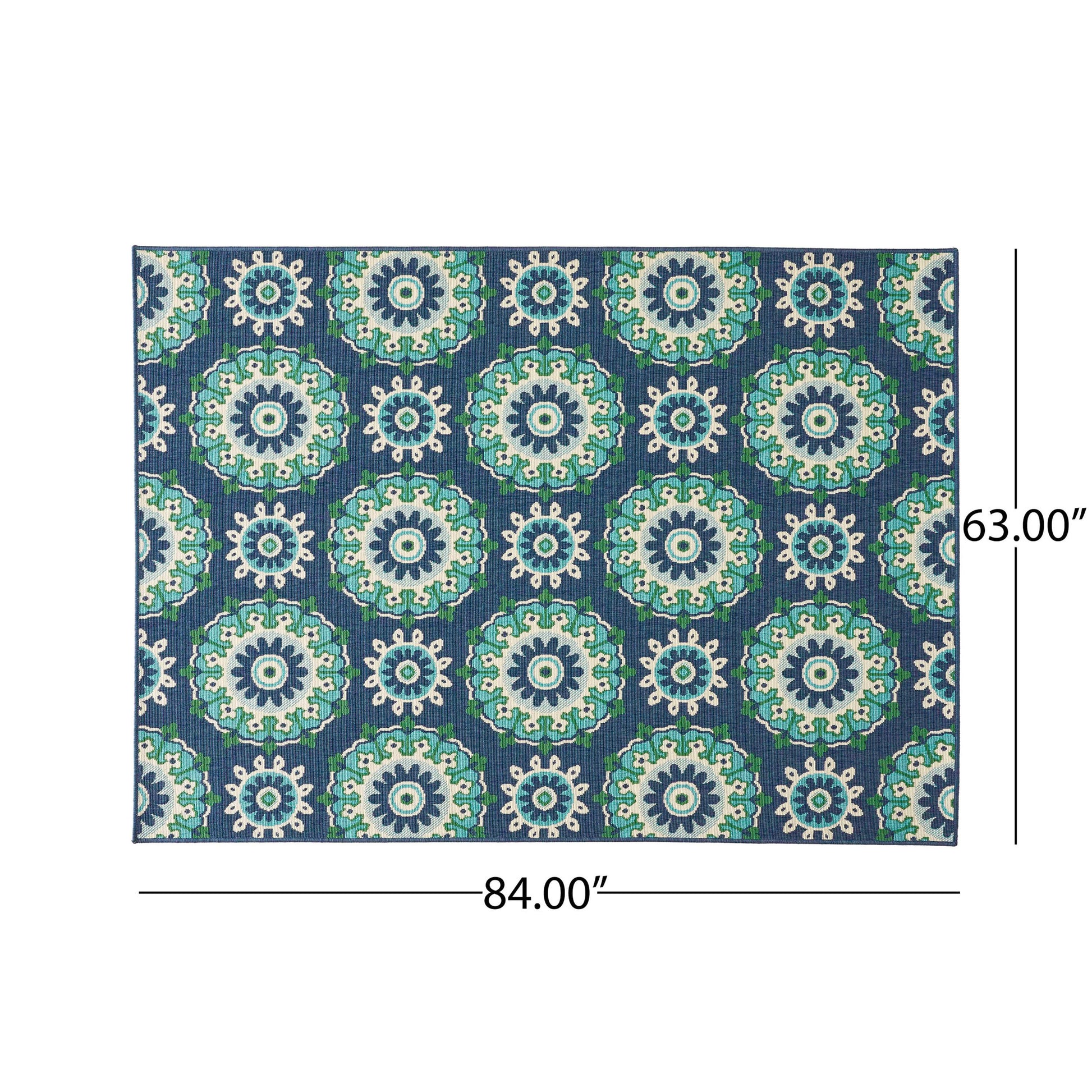 Affordable High-Quality Outdoor Patio Rug - Decorative Floral Design USA