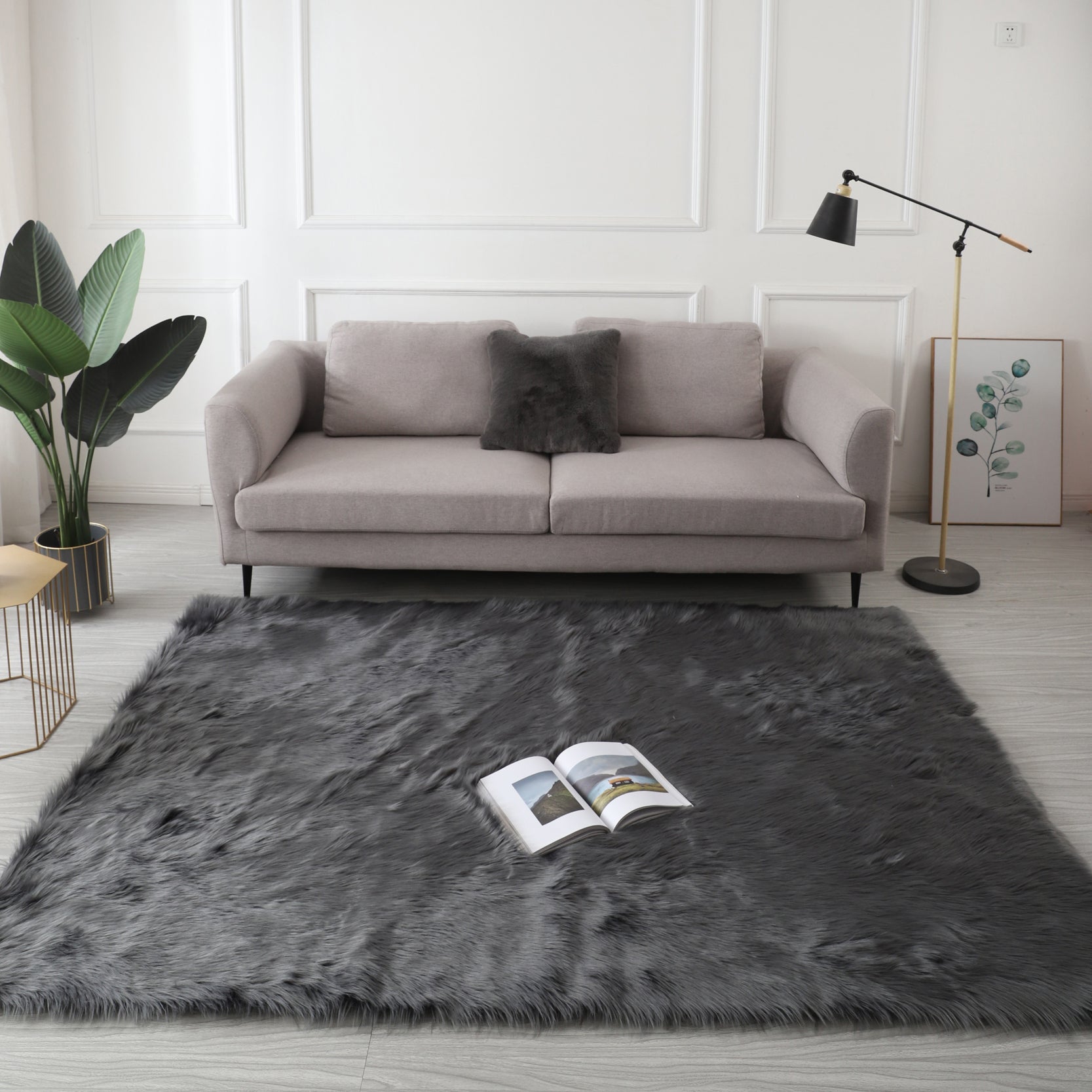 Affordable Plush Faux Fur Rug for Bedroom USA