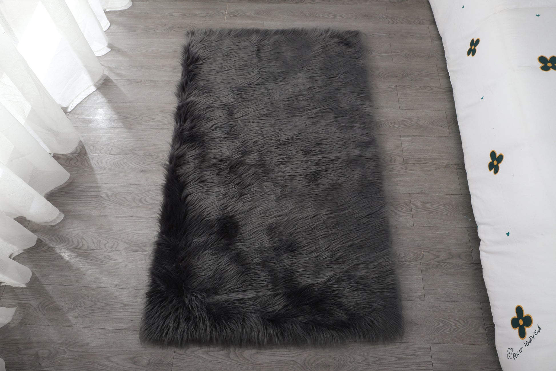 Affordable Plush Faux Fur Rug for Bedroom USA