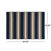 Affordable Striped Outdoor Polypropylene Rug - 53 x 7 USA