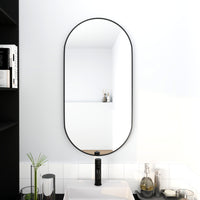 Black Aluminum Frame Decorative Bathroom Mirror 18 x 35 Inch USA