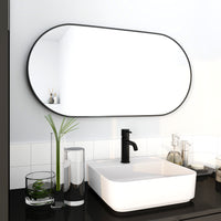 Black Aluminum Frame Decorative Bathroom Mirror 18 x 35 Inch USA