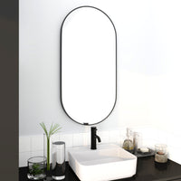 Black Aluminum Frame Decorative Bathroom Mirror 18 x 35 Inch USA