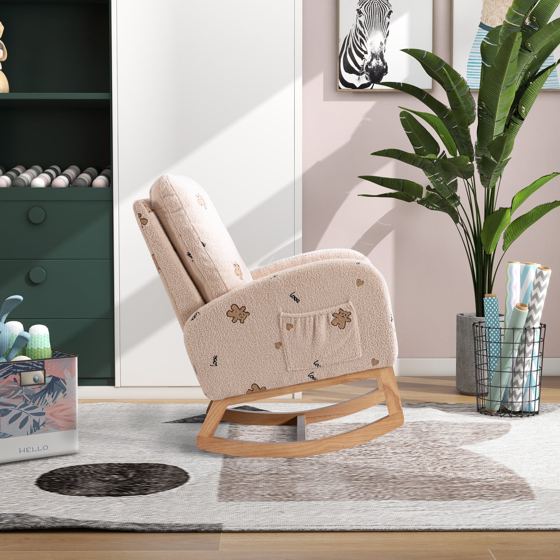 Classic Modern Rocking Chair for Nursery and Living Room USA