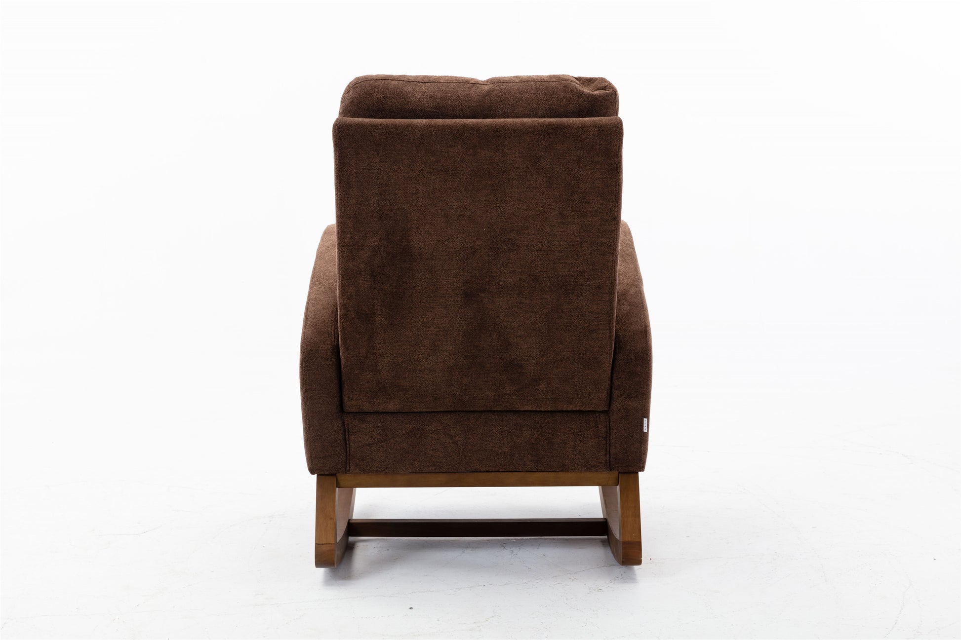 Classic Tufted Velvet Swivel Rocking Chair with Wooden Legs USA