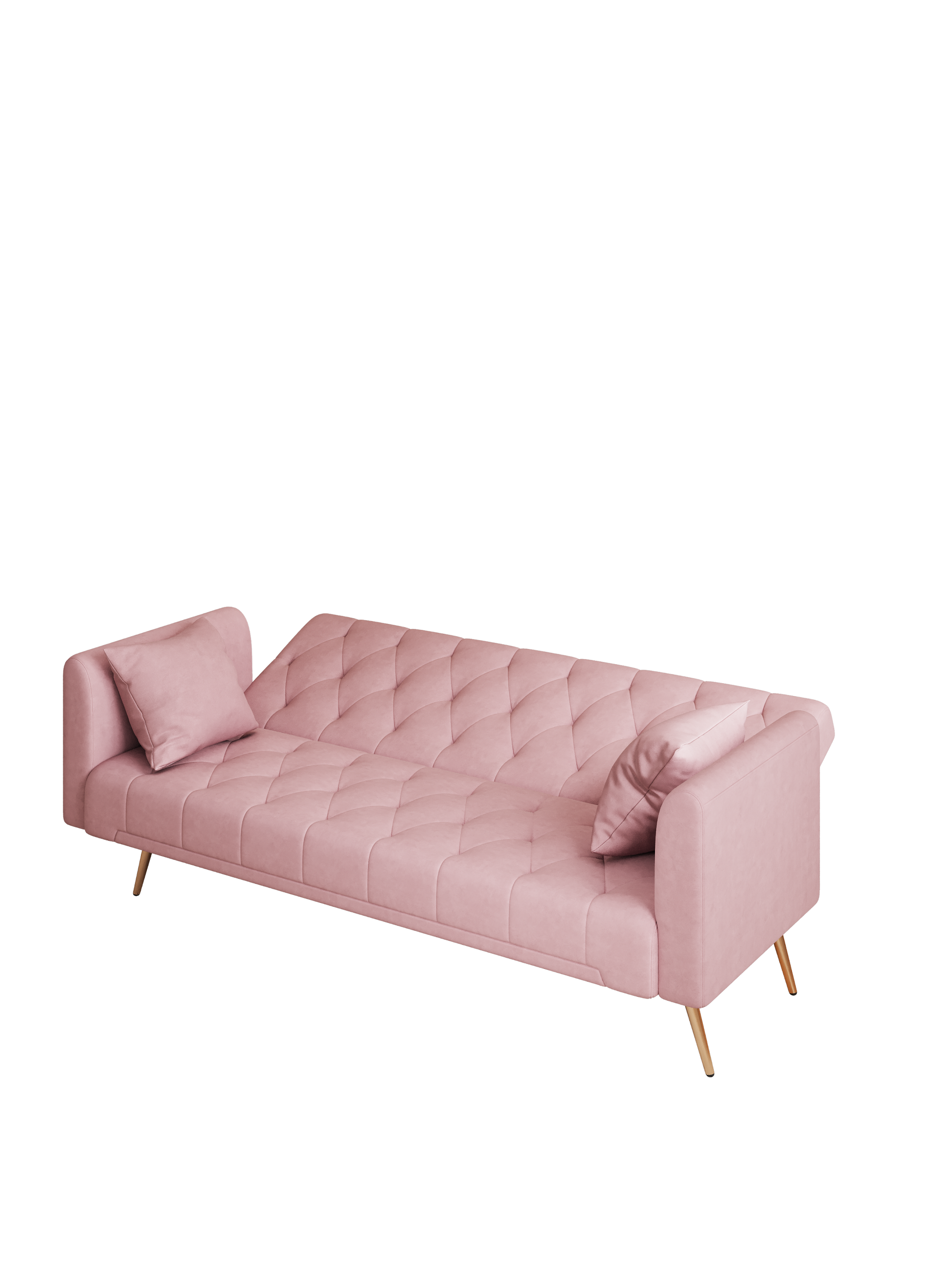 Classic Velvet Tufted Convertible Loveseat Sofa Bed USA