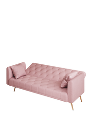 Classic Velvet Tufted Convertible Loveseat Sofa Bed USA