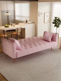 Classic Velvet Tufted Convertible Loveseat Sofa Bed USA