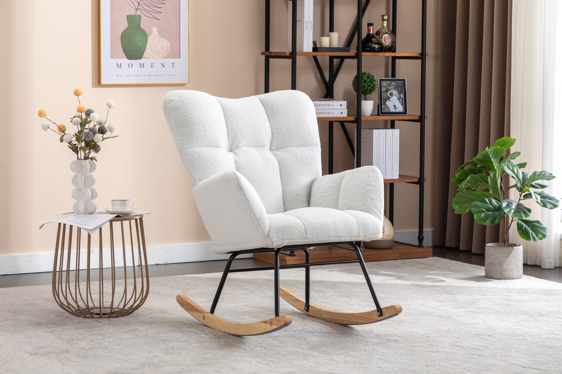 Comfortable Padded Nursery Rocking Chair USA