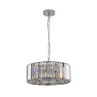 Contemporary Chrome and Crystal 4-Light Chandelier for Dining Room or Entryway USA