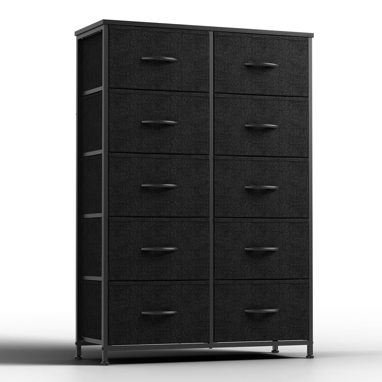 Elegant 10-Drawer Fabric Storage Tower by Furnistra USA