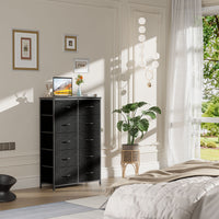 Elegant 10-Drawer Fabric Storage Tower by Furnistra USA