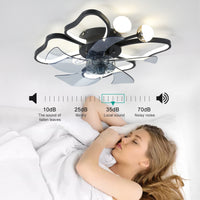 Elegant 19.7 Inch Ceiling Fan with Butterfly Design USA