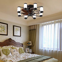 Elegant 22-Inch Modern Ceiling Fan with LED Light Fixtures USA