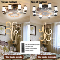 Elegant 22-Inch Modern Ceiling Fan with LED Light Fixtures USA