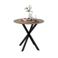 Elegant 31.5-Inch Round Glass Dining Table with Metal Legs for 2-4 People USA